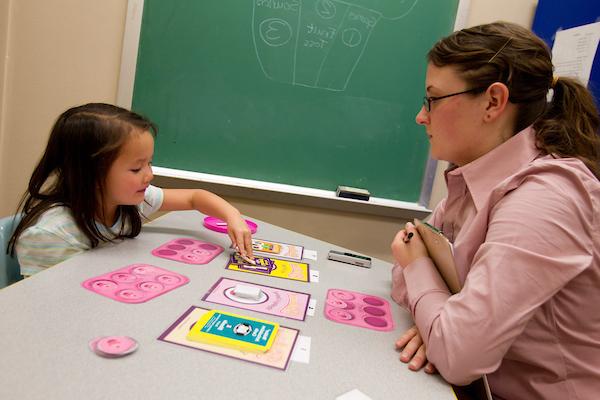 teacher with student